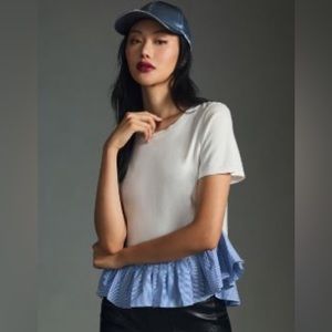 MAEVE RUFFLE HEM TOP XL